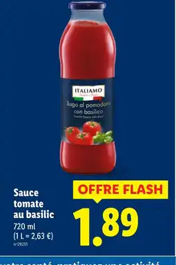 Lidl Sauce tomate au basilic offre