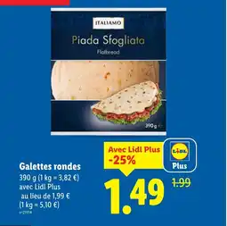Lidl Galettes rondes offre
