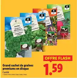 Lidl Grand sachet de graines premiums en disque offre