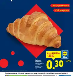 Lidl Croissant pur beurre offre