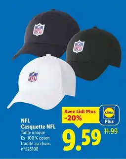 Lidl NFL casquette offre