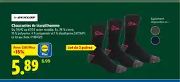 Lidl DUNLOP Chaussettes de travail homme offre