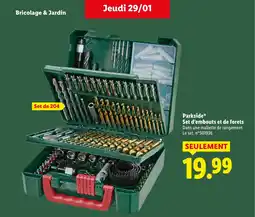Lidl PARKSIDE Set d'embouts et de forets offre