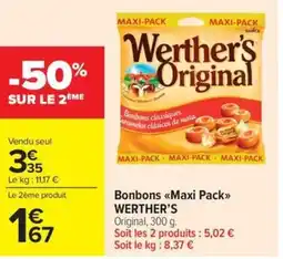 Carrefour Market Bonbons maxi pack werther's offre
