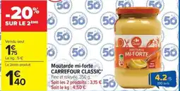 Carrefour Market Moutarde mi-forte carrefour classic offre