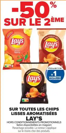 Carrefour Market SUR TOUTES LES CHIPS LISSES AROMATISÉES LAY'S offre