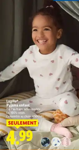 Lidl LUPILU Pyjama enfant offre