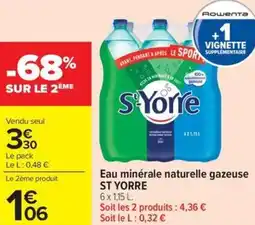 Carrefour Market Eau minérale naturelle gazeuse st yorre offre