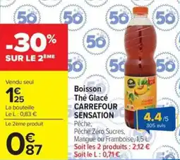Carrefour Market Boisson thé glacé carrefour sensation offre