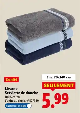 Lidl LIVARNO Serviette de douche offre