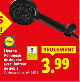 Lidl LIVARNO Pommeau de douche avec limiteur de débit offre