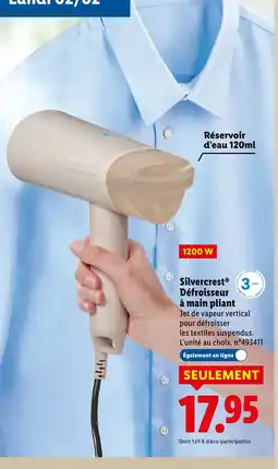 Lidl SILVERCREST Défroisseur à main pliant offre