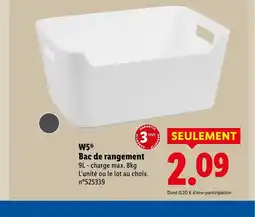 Lidl W5 Bac de rangement offre