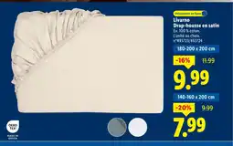 Lidl LIVARNO Drap-housse en satin offre