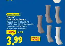 Lidl ESMARA Chaussettes femme offre