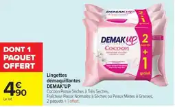 Carrefour Market Demak'up lingettes démaquillantes offre