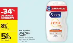 Carrefour Market Gel douche <<duo pack>> sanex offre