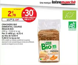 Intermarché Contact REGAIN BIO Crackers bio emmental courge offre