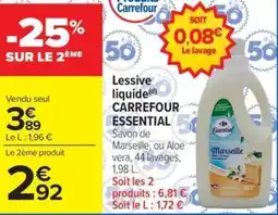 Carrefour Market Lessive liquide carrefour essential offre