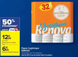 Carrefour Market Papier hygiénique renova offre