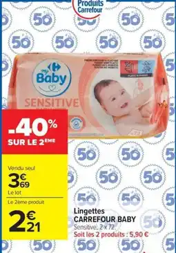Carrefour Market Lingettes carrefour baby offre