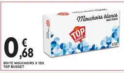 Intermarché Contact TOP BUDGET Boite mouchoirs x 150 offre
