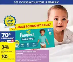 Carrefour Market Couches <<maxi economy pack>> pampers offre