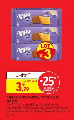 Intermarché Contact MILKA Choco moo chocolat au lait offre