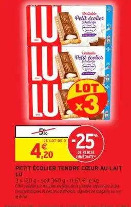 Intermarché Contact LU Petit écolier tendre coeur au lait offre