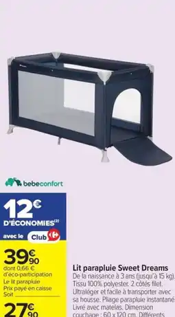 Carrefour Market Lit parapluie sweet dreams offre