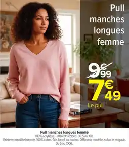Carrefour Market Pull manches longues femme offre