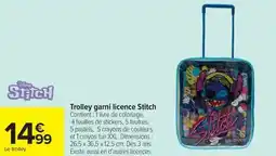 Carrefour Market Trolley garni licence stitch offre