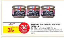 Intermarché Contact STEPHAN Terrines de campagne pur porc offre