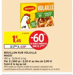 Intermarché Contact MAGGI Bouillon kub volaille offre