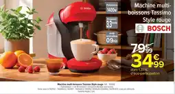 Carrefour Market Machine multi- boissons tassimo style rouge offre