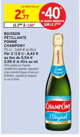 Intermarché Contact CHAMPOMY Boisson pétillante pomme offre