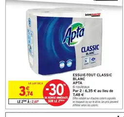 Intermarché Contact APTA Essuie-tout classic blanc offre