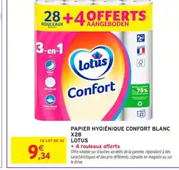Intermarché Contact LOTUS Papier hygiénique confort blanc x28 offre