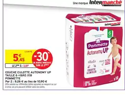 Intermarché Contact POMMETTE Couche culotte autonomy up taille offre