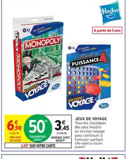 Intermarché Contact Jeux de voyage offre