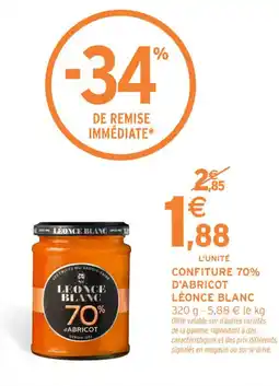 Intermarché Contact LÉONCE BLANC Confiture 70% d'abricot offre