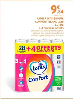Intermarché Contact LOTUS Papier hygiénique confort blanc x28 offre