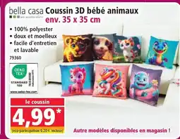 Norma BELLA CASA Coussin 3D bébé animaux offre