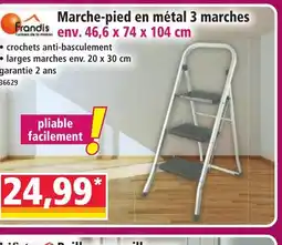 Norma Marche-pied en métal 3 marches offre