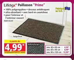 Norma LIFETEX Paillasson Prime offre