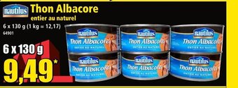 Norma Thon Albacore entier au naturel offre