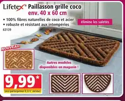 Norma LIFETEX Paillasson grille coco offre