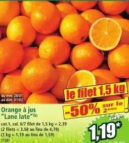 Norma Orange à jus Lane late offre