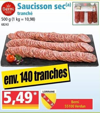 Norma Saucisson sec tranché offre