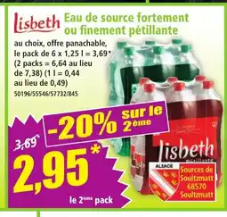 Norma LISBETH Eau de source fortement ou finement pétillante offre